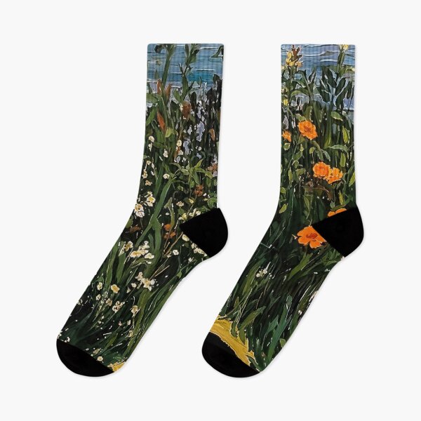 Item preview, Black Cat in Wildflower Garden Oasis designed and sold by regnumsaturni.