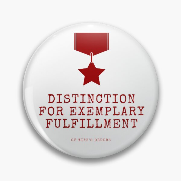 Item preview, distinction for exemplary fulfillment of wife's orders, red distinction, simple army-style artwork  designed and sold by silent-violin.