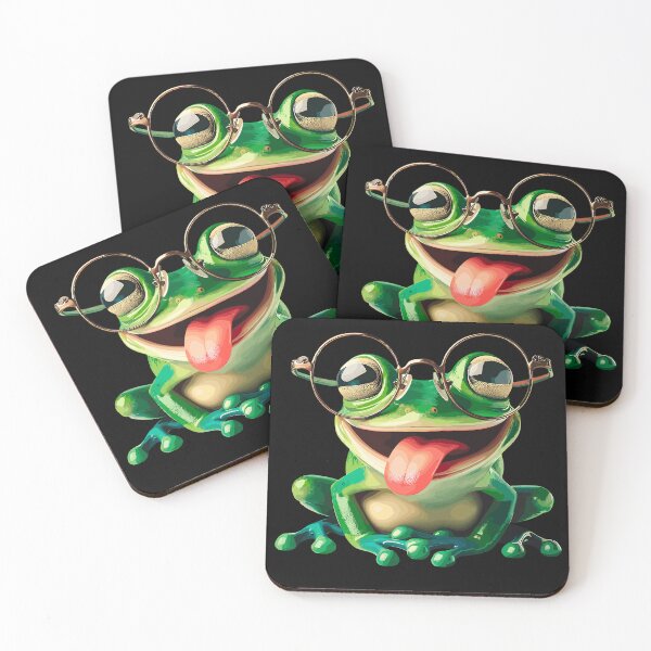 Item preview, Funny Frog With Glasses – Cute & Quirky Design designed and sold by designleon19.