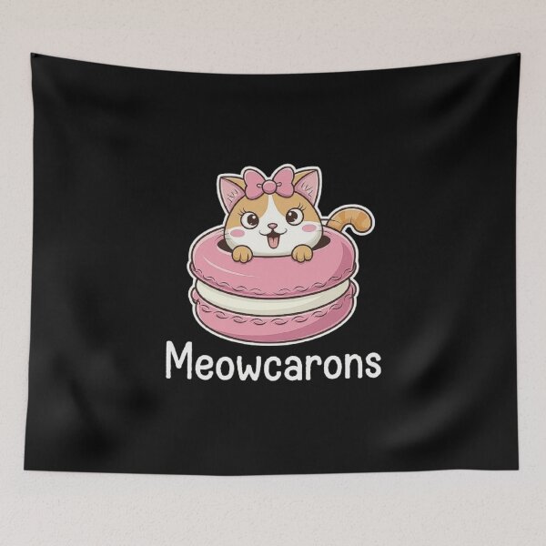 Item preview, Meowcarons - Cute Cat Macaron Kawaii Dessert Lover designed and sold by love3617.