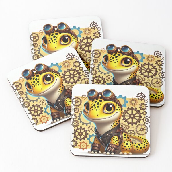Item preview, Steampunk Yellow Spotted Lizard designed and sold by Sillytoe.