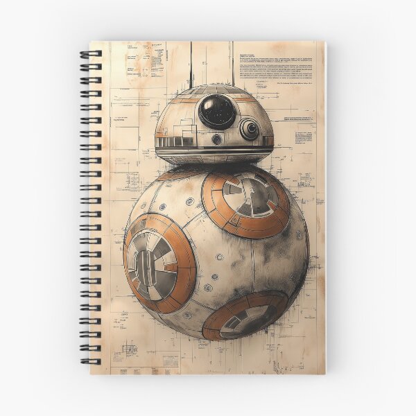 Item preview, BB-8 Blueprint Schematic – Star Wars Fan Art, Droid Schematic Art designed and sold by SavinMercantile.
