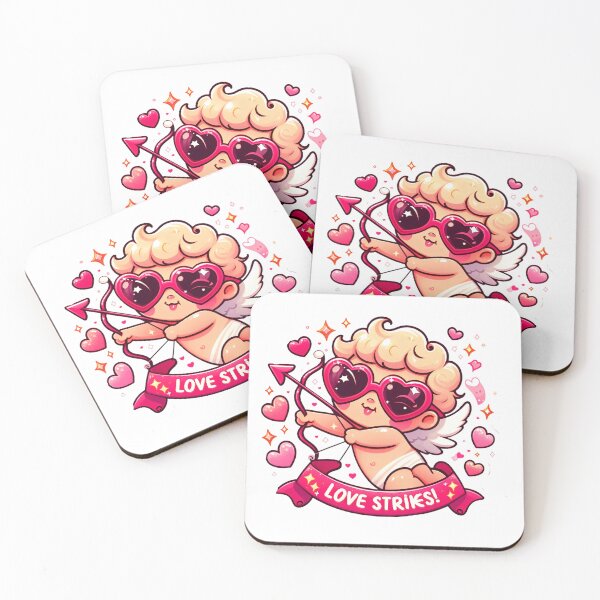 Item preview, Cupid’s Love Strike – Cute Valentine Sticker designed and sold by BrightNook.