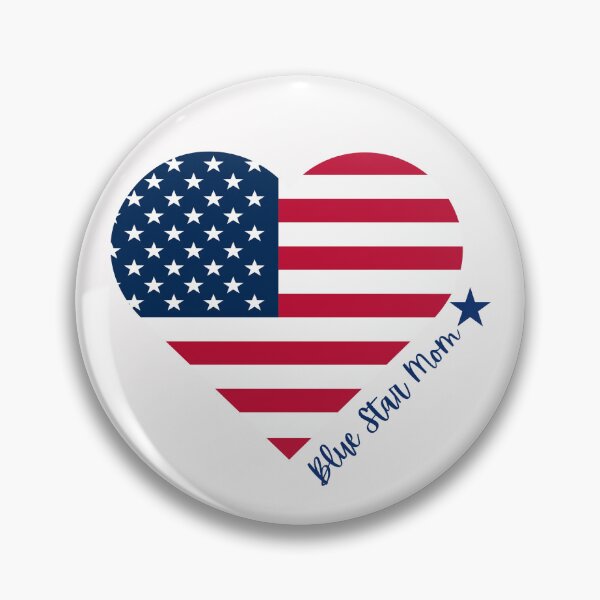 Item preview, Blue Star Mother USA Heart - American Flag Heart Blue Star Mom - America 250 designed and sold by bluestarmerch.