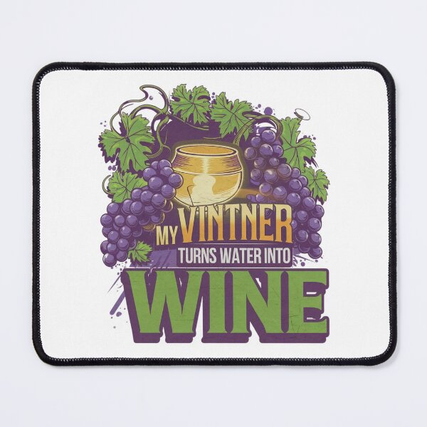 Item preview, My Vintner Turns Water into Wine, Vine and Wine Cup Art designed and sold by Faithloveshop.