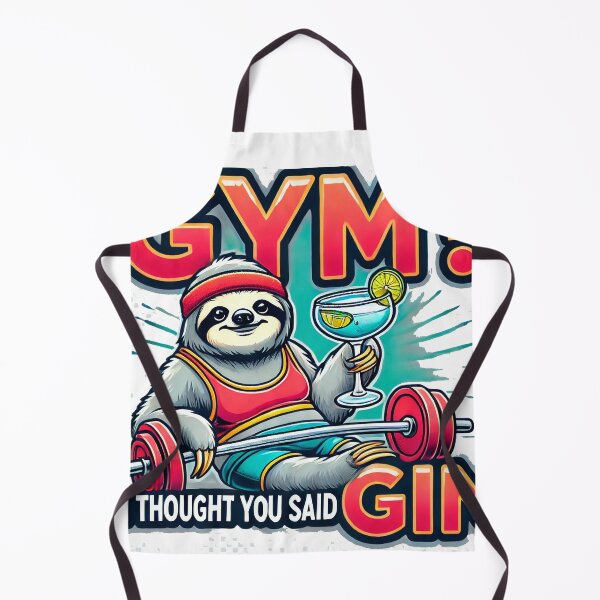 Item preview, GYM? I Thought You Said GIN | Funny Sloth Workout T-Shirt & Gifts designed and sold by MasterStyleXL.