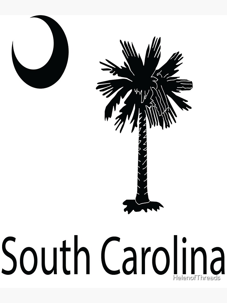 South Carolina State Flag Palm Tree Art Print For Sale By