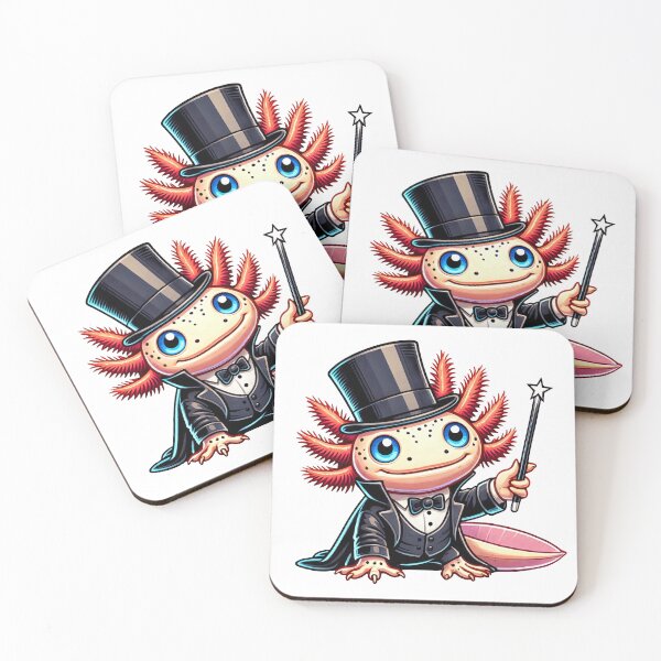 Item preview, Magician Axolotl Cartoon Art designed and sold by RetroPop23.