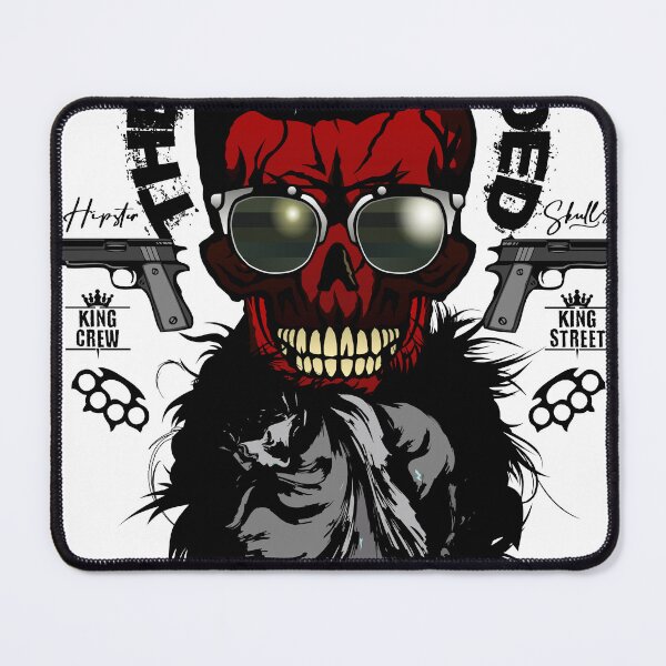Item preview, real gang skull hipster skulls beard and mustache designed and sold by Achille3777.