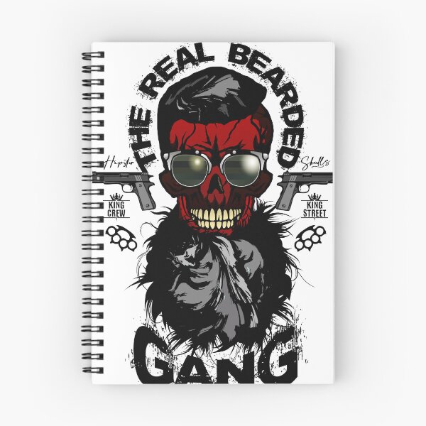 Item preview, real gang skull hipster skulls beard and mustache designed and sold by Achille3777.