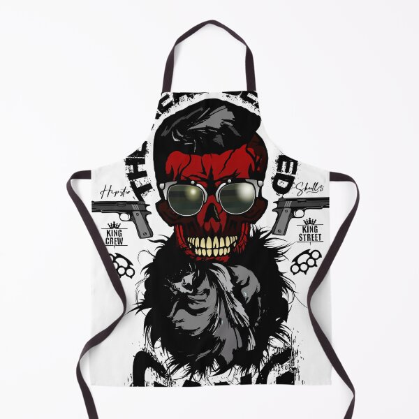Item preview, real gang skull hipster skulls beard and mustache designed and sold by Achille3777.