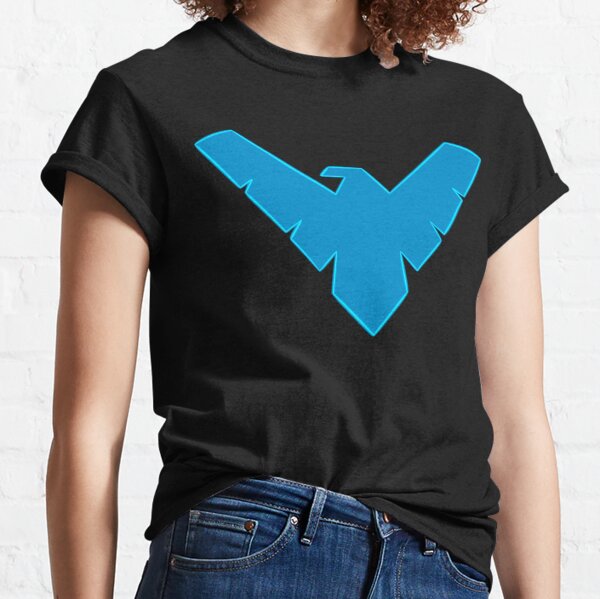 Vista previa del artículo con la obra «Logotipo del cómic Nightwing», diseñado y vendido por Robin's Trinkets .