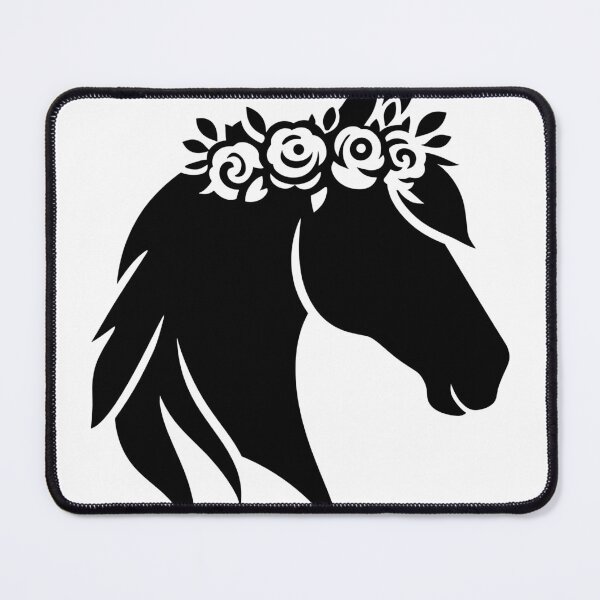 Item preview, Elegant Horse with Floral Crown Silhouette designed and sold by theartfulaspie.