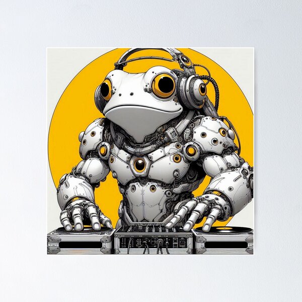 Item preview, Cyberpunk DJ Frog  designed and sold by A-T-H.