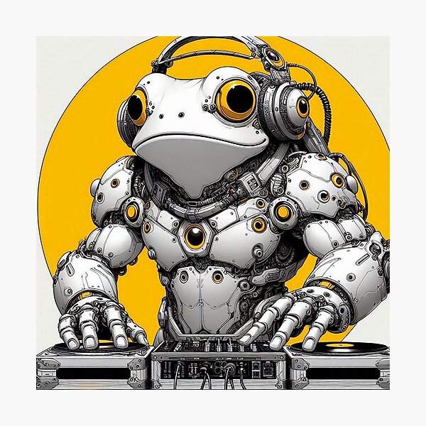 Item preview, Cyberpunk DJ Frog  designed and sold by A-T-H.