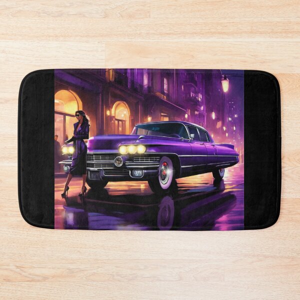 Item preview, Lady and Limousine At Rainy Purple Night designed and sold by Chic Snaps.