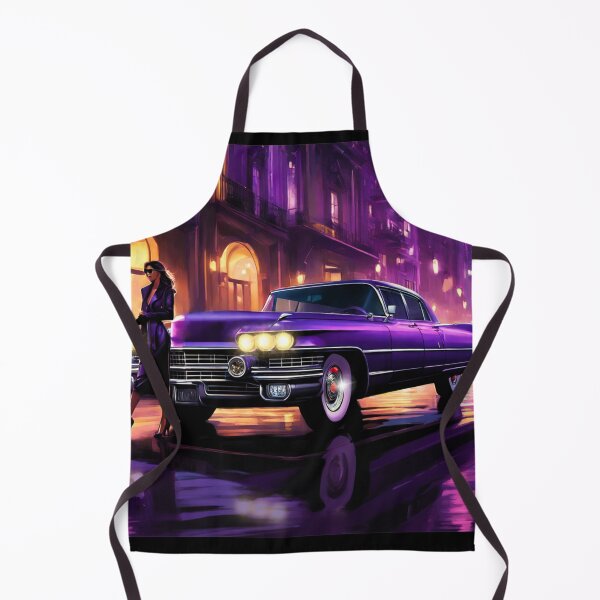Item preview, Lady and Limousine At Rainy Purple Night designed and sold by Chic Snaps.
