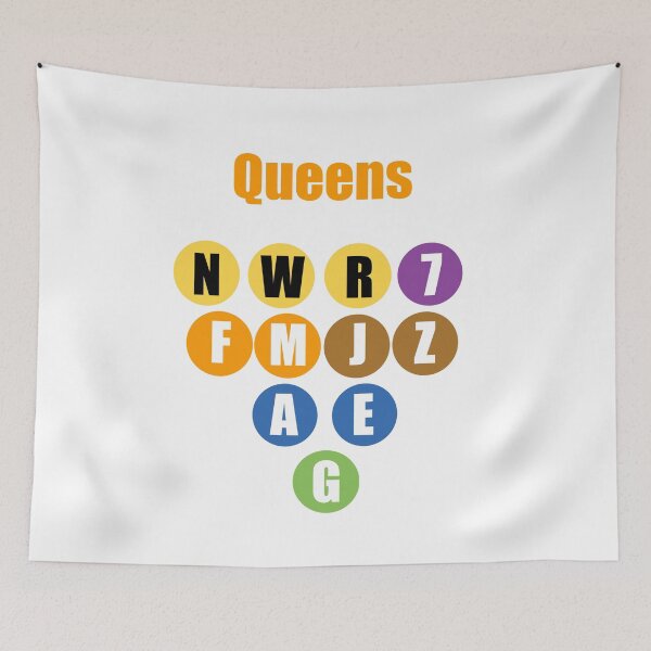 Item preview, Queens NY train lines orange designed and sold by Mozart3.