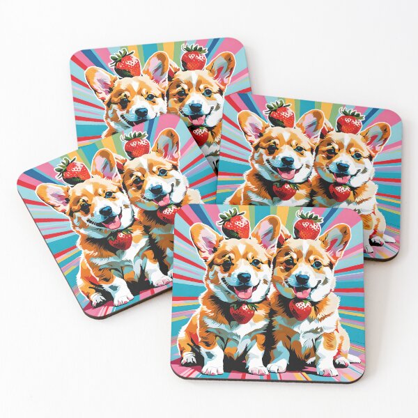 Item preview, Corgi Twins Art designed and sold by Bow Wow Pop Art.