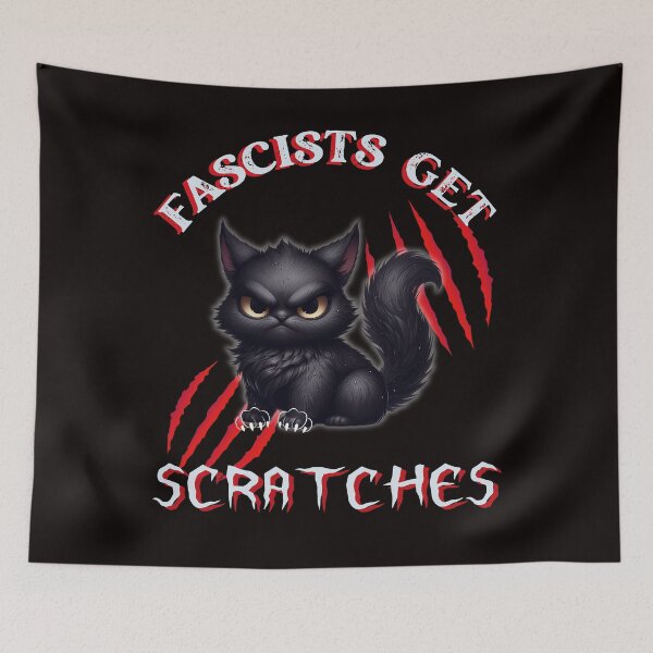 Item preview, Fascists Get Scratches, Grumpy Cat, Resist, USA designed and sold by desireedickens.