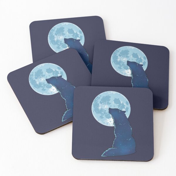 Item preview, Starry Cosmic Wolf Howling at Moon Nature Design  designed and sold by skye-studio.