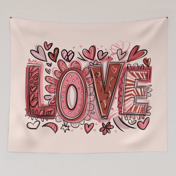 Item preview, Love Explosion - Text Love Art designed and sold by Frame & Fold.