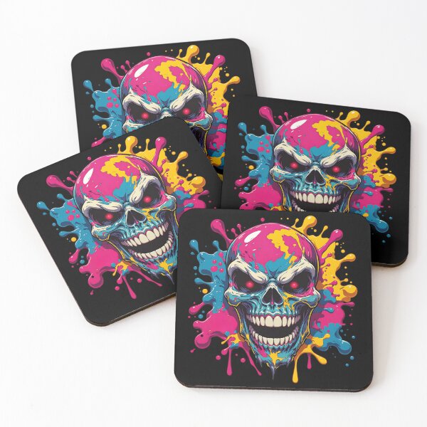 Item preview, Colorful skull designed and sold by Sopilka.