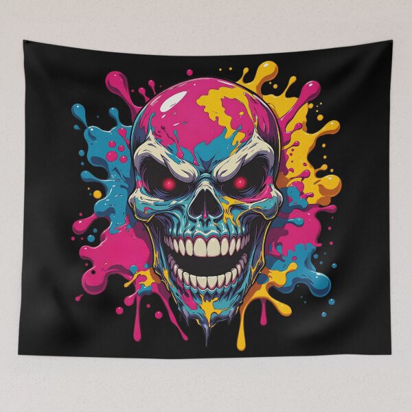 Item preview, Colorful skull designed and sold by Sopilka.