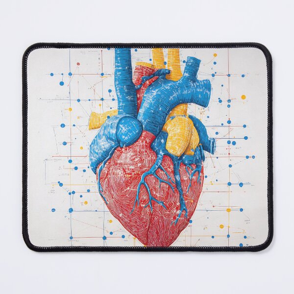 Item preview, Vibrant anatomical heart art designed and sold by anytka.