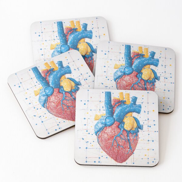 Item preview, Vibrant anatomical heart art designed and sold by anytka.