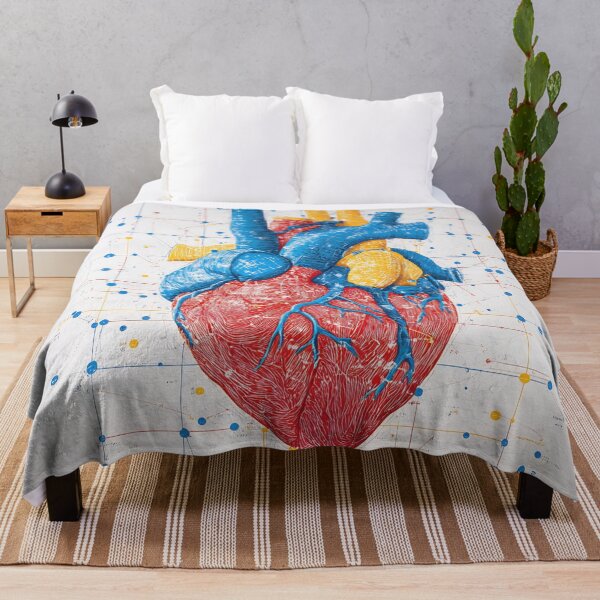Item preview, Vibrant anatomical heart art designed and sold by anytka.