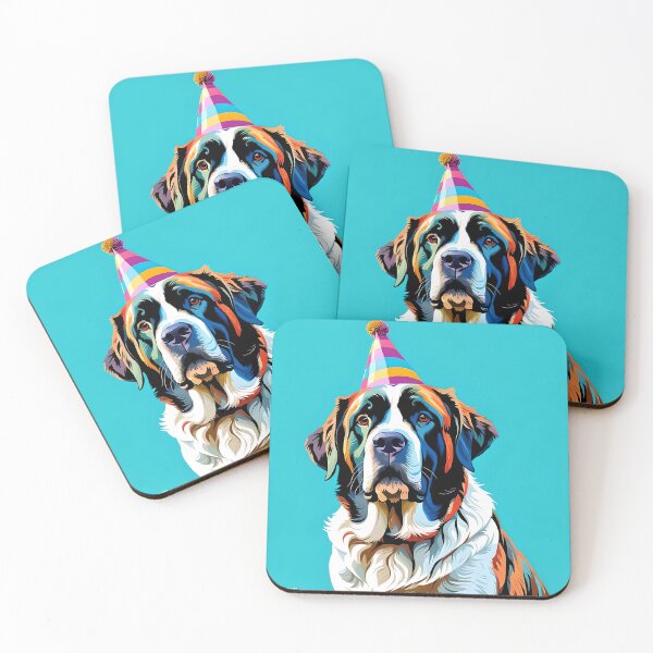 Item preview, Saint Bernard Dog Portrait Art designed and sold by Bow Wow Pop Art.