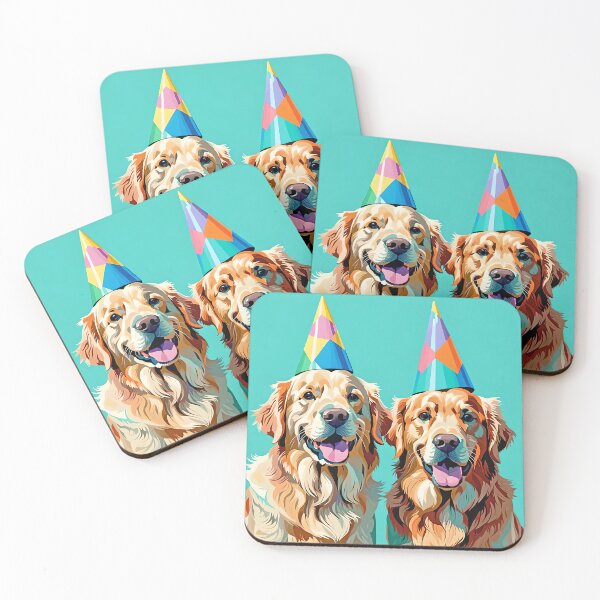 Item preview, Golden Retriever Birthday Dogs designed and sold by Bow Wow Pop Art.