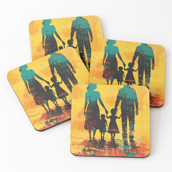 Item preview, Family stroll under bright hues designed and sold by anytka.