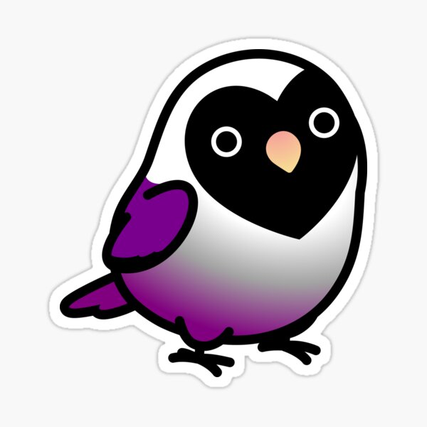 Vista previa del artículo con la obra «Ace Asexual LGBT + Pride Lovebird», diseñado y vendido por birdhism.