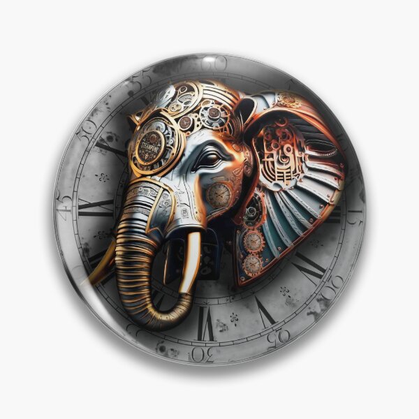 Item preview, Steampunk retro style elephant designed and sold by Drone-tees.