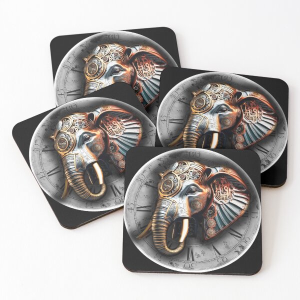 Item preview, Steampunk retro style elephant designed and sold by Drone-tees.