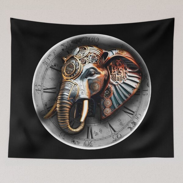Item preview, Steampunk retro style elephant designed and sold by Drone-tees.