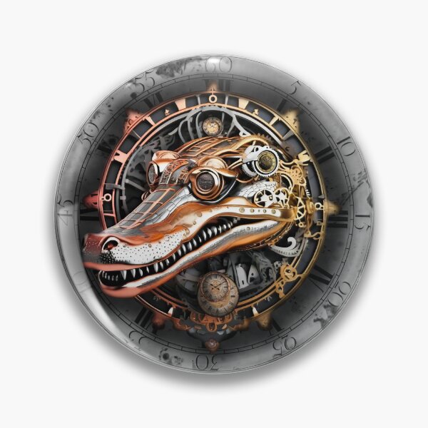 Item preview, Steampunk retro style crocodile designed and sold by Drone-tees.