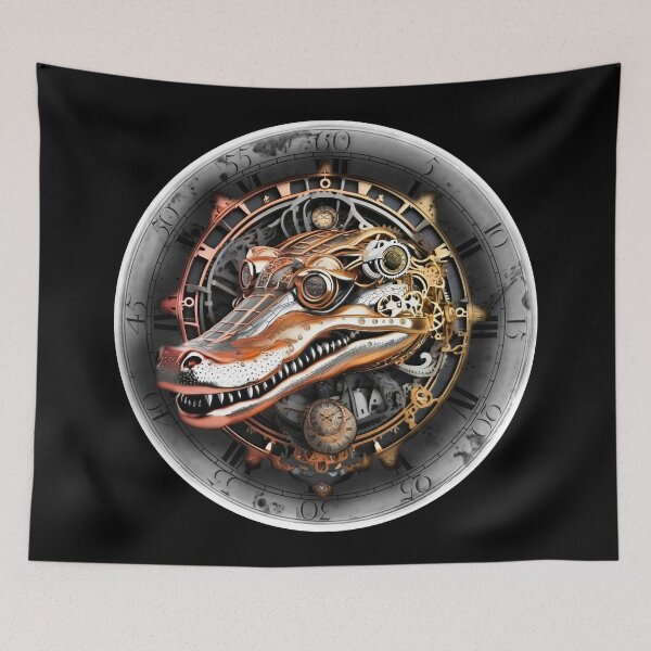 Item preview, Steampunk retro style crocodile designed and sold by Drone-tees.