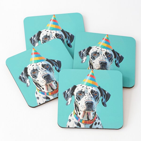 Item preview, Dalmation Birthday Dog Art designed and sold by Bow Wow Pop Art.