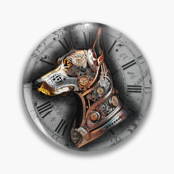 Item preview, Steampunk retro style Doberman pinscher dog designed and sold by Drone-tees.