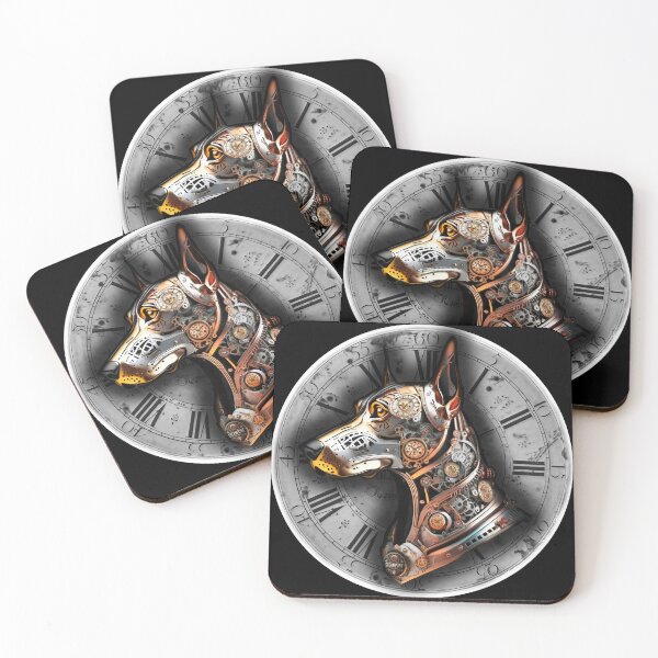 Item preview, Steampunk retro style Doberman pinscher dog designed and sold by Drone-tees.