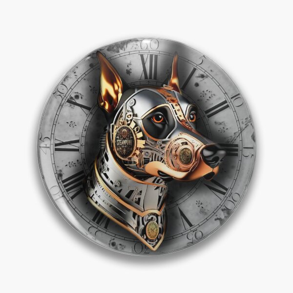 Item preview, Steampunk retro style Doberman pinscher dog designed and sold by Drone-tees.