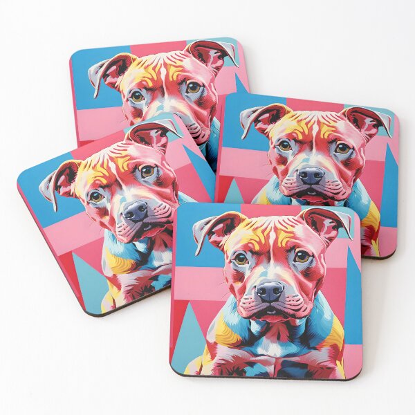 Item preview, American Staffordshire Terrier Puppy Art designed and sold by Bow Wow Pop Art.
