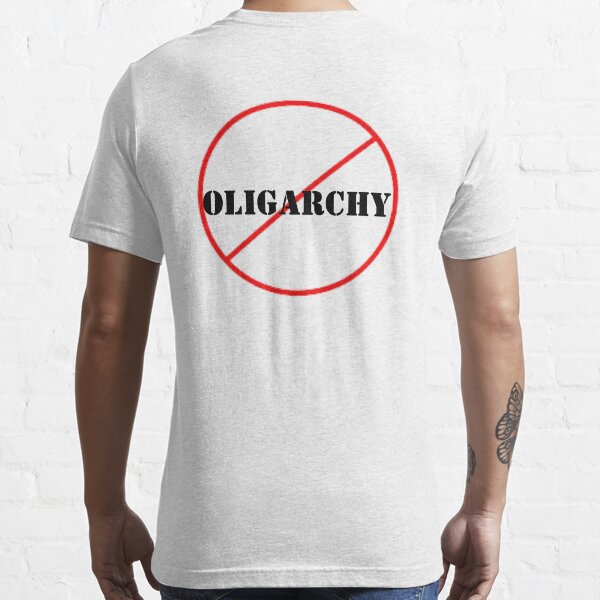 Item preview, Say No to Oligarchy – Bold Political Protest Design designed and sold by NiobesSkein.
