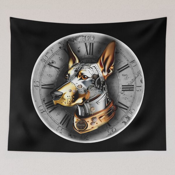 Item preview, Steampunk retro style Doberman pinscher dog designed and sold by Drone-tees.