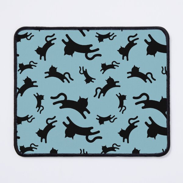 Item preview, Three-Legged Cats (Black on Blue) designed and sold by Smol Poro.