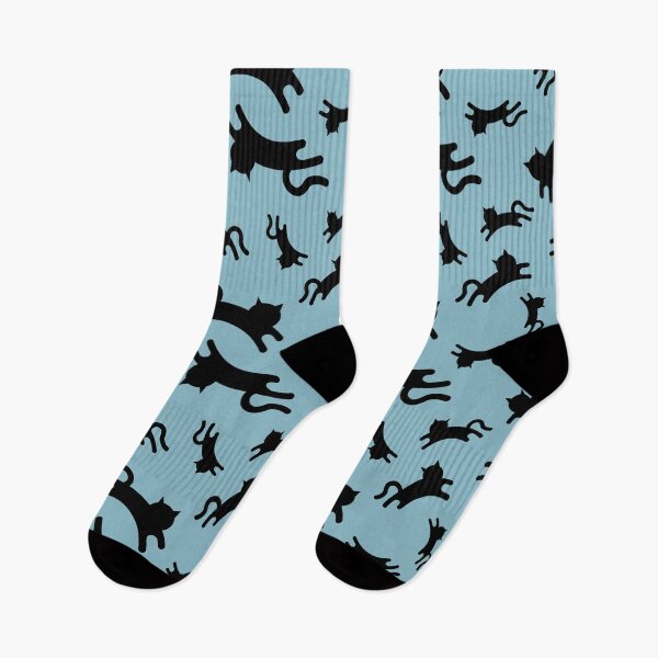 Item preview, Three-Legged Cats (Black on Blue) designed and sold by Smol Poro.
