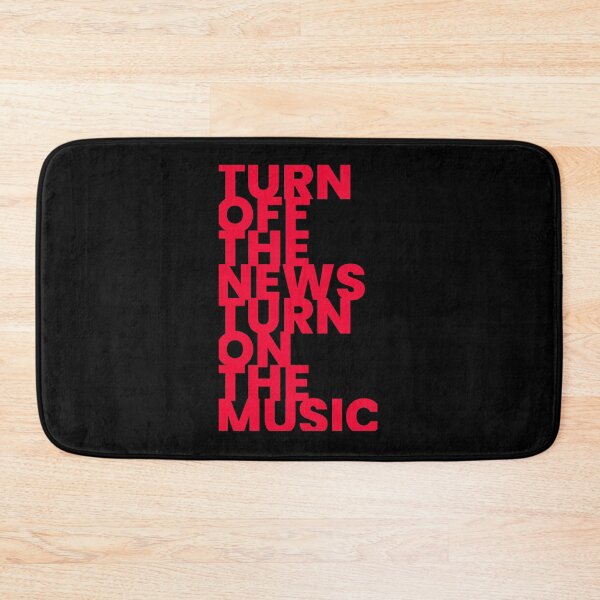 Item preview, Music lettering quote. Turn off the news turn on the music. designed and sold by paulo silveira.
